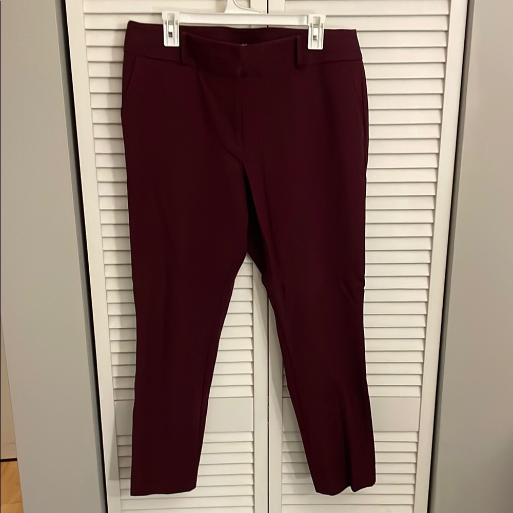 Elegant Burgundy Women's Pants